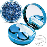 Blue Vastsoon contact lens case with mirror and glitter