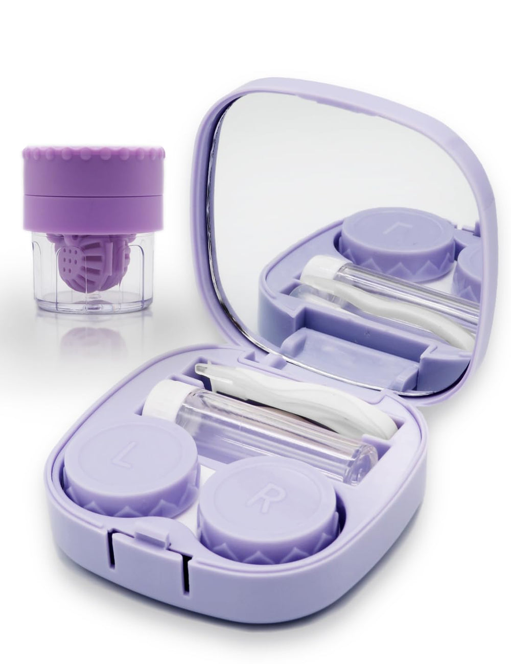 Vastsoon purple travel-size contact lens case