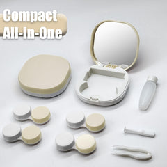 Lens applicator with built in mirror