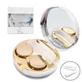 Vastsoon marble gold contact lens case with mirror
