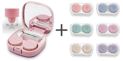 Front view of Vastsoon pink contact lens case