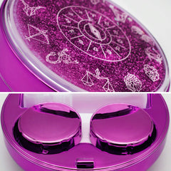 Purple solution bottle included with the lens case