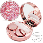 Front view of Vastsoon Rose Gold Contact Lens Case