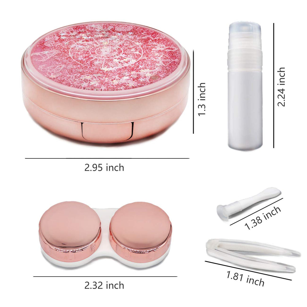 Vastsoon Rose Gold Contact Lens Case with full contents