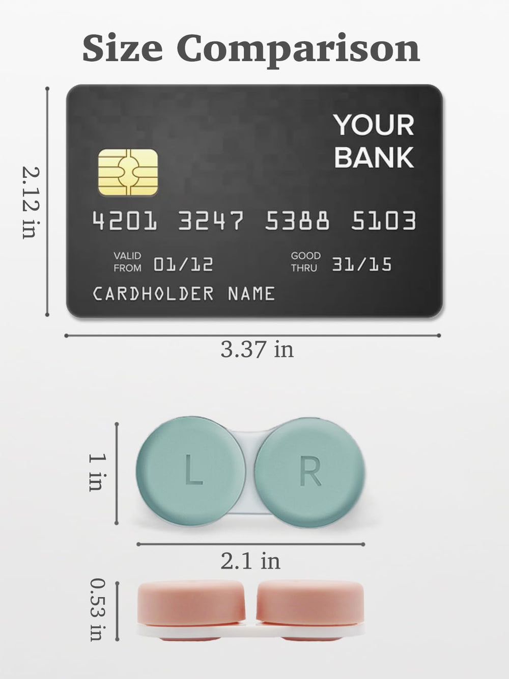 Compact travel-size lens case kit for on-the-go