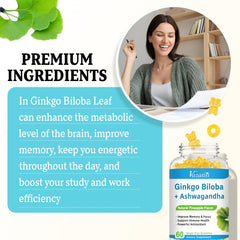 Concept image of ingredients: Ginkgo Biloba, Panax Ginseng, L-Tyrosine, L-Theanine