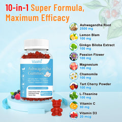 Ingredients panel for Vazatisi Ashwagandha Gummies