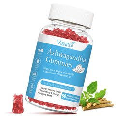Main image: Vazatisi Sugar Free Ashwagandha Gummies bottle