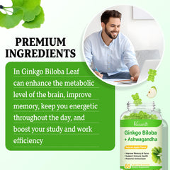 Nutrition facts on Vazatisi Ginkgo Biloba Gummies bottle
