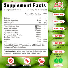 Vazatisi label close-up of nutrition facts and directions to show transparent ingredient details