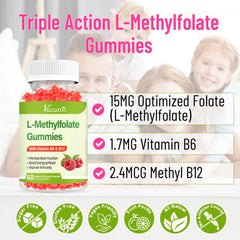 Vazatisi L-Methylfolate gummies with B6 and methyl B12 ingredients