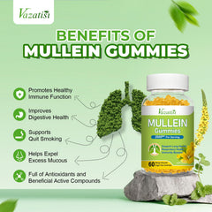 Close-up of mango-flavored Vazatisi Mullein Gummies