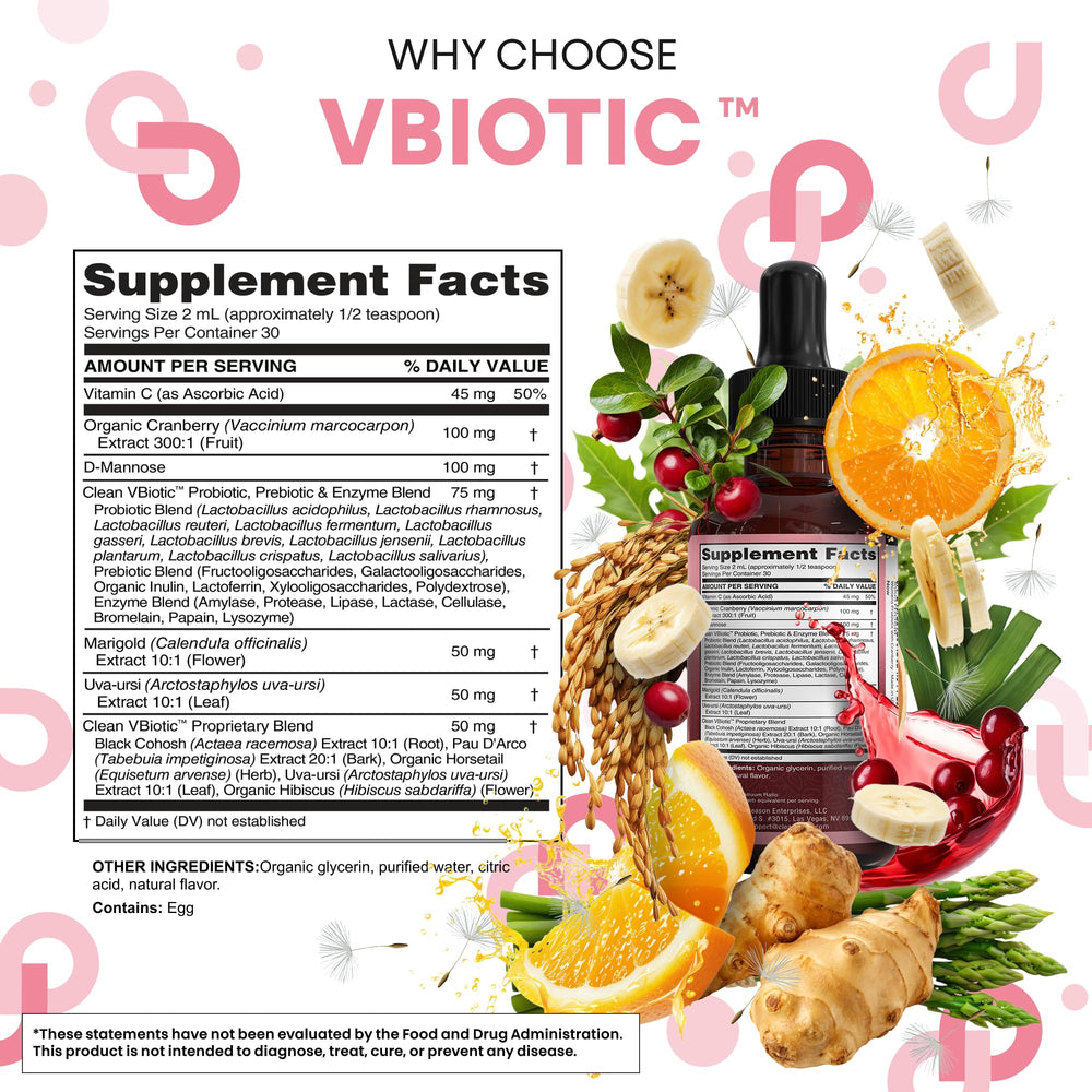 D-Mannose powder with cranberry and probiotic blend