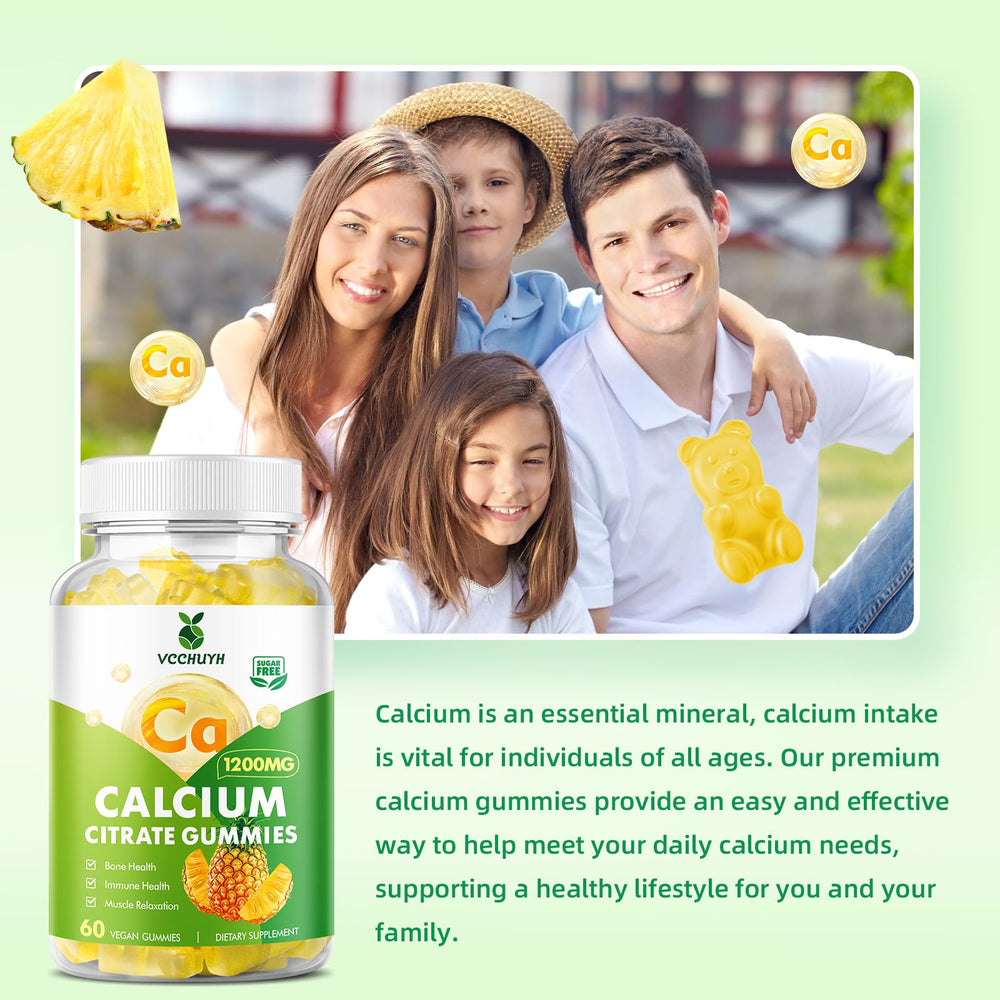 VCCHUYH Calcium Citrate Gummies 1200 mg usage directions