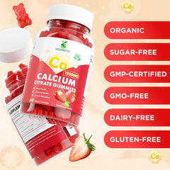 Strawberry flavored VCCHUYH Calcium Citrate Gummies