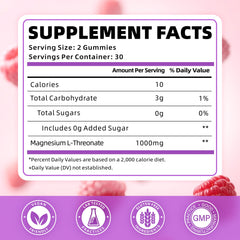 Back of bottle showing nutrition facts and ingredients
