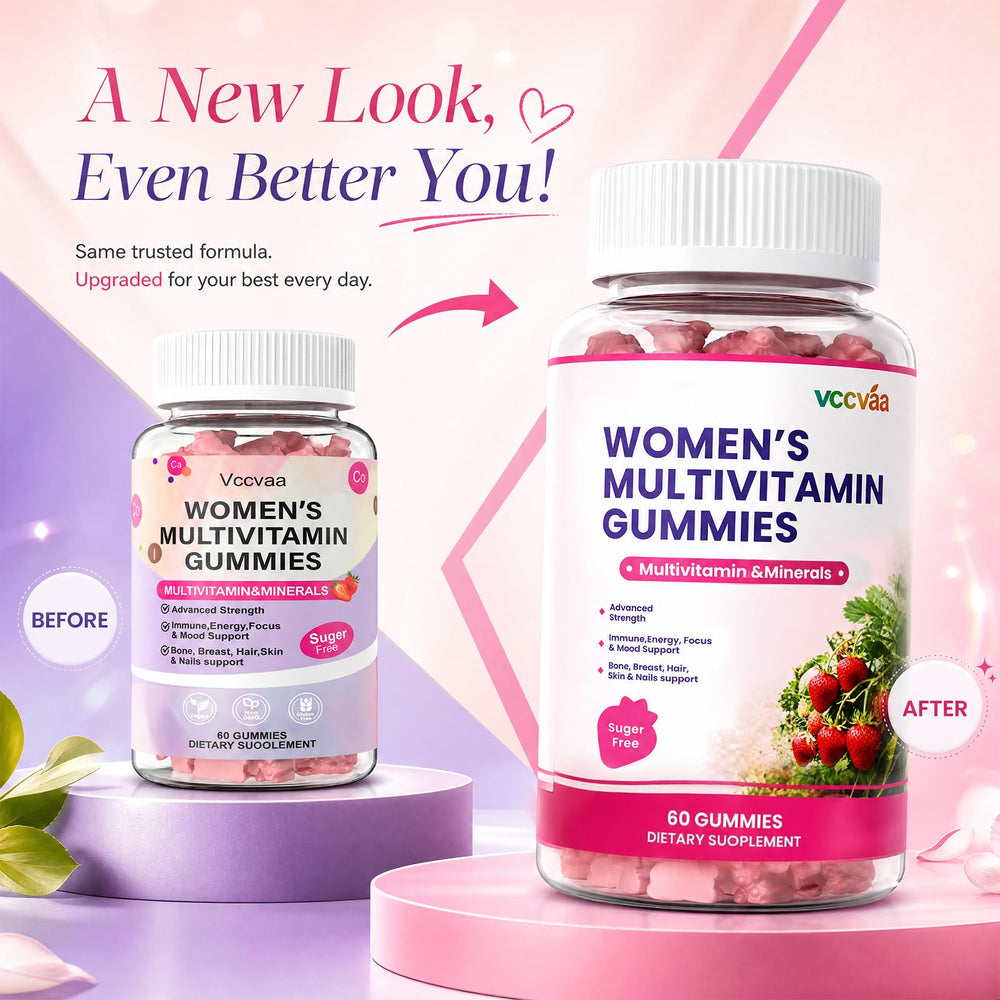Vccvaa open bottle with gummies for easy daily dosing