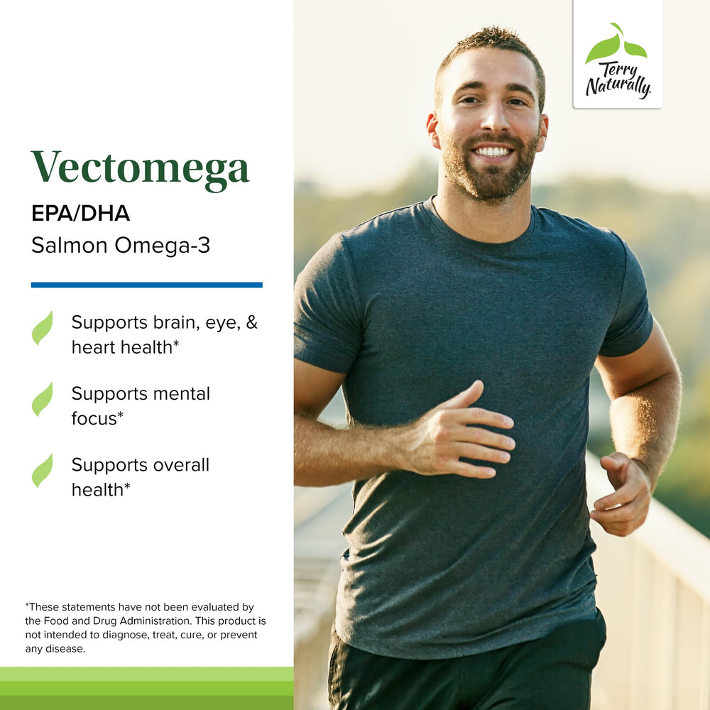 EPA and DHA tablets in Vectomega packaging