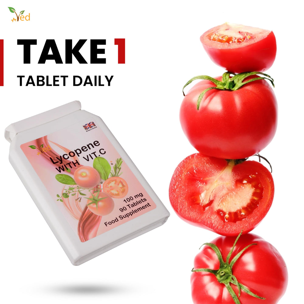 Nutrition facts label for Ved Lycopene Supplement