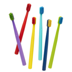 Front view showing the red, white, and dark blue color scheme