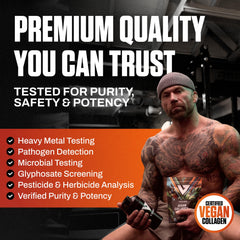 Vedge vegan collagen powder blended into a smoothie