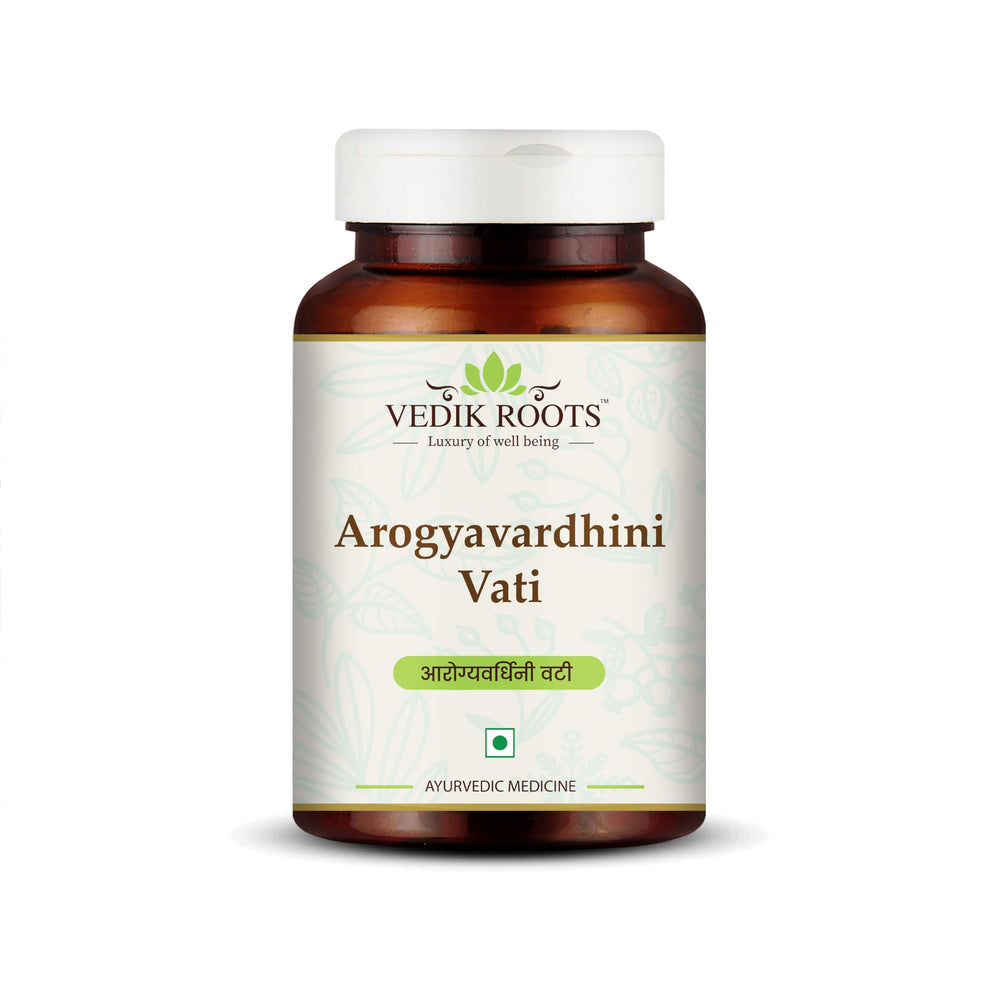 Vedikroots Arogyavardhini Vati bottle label