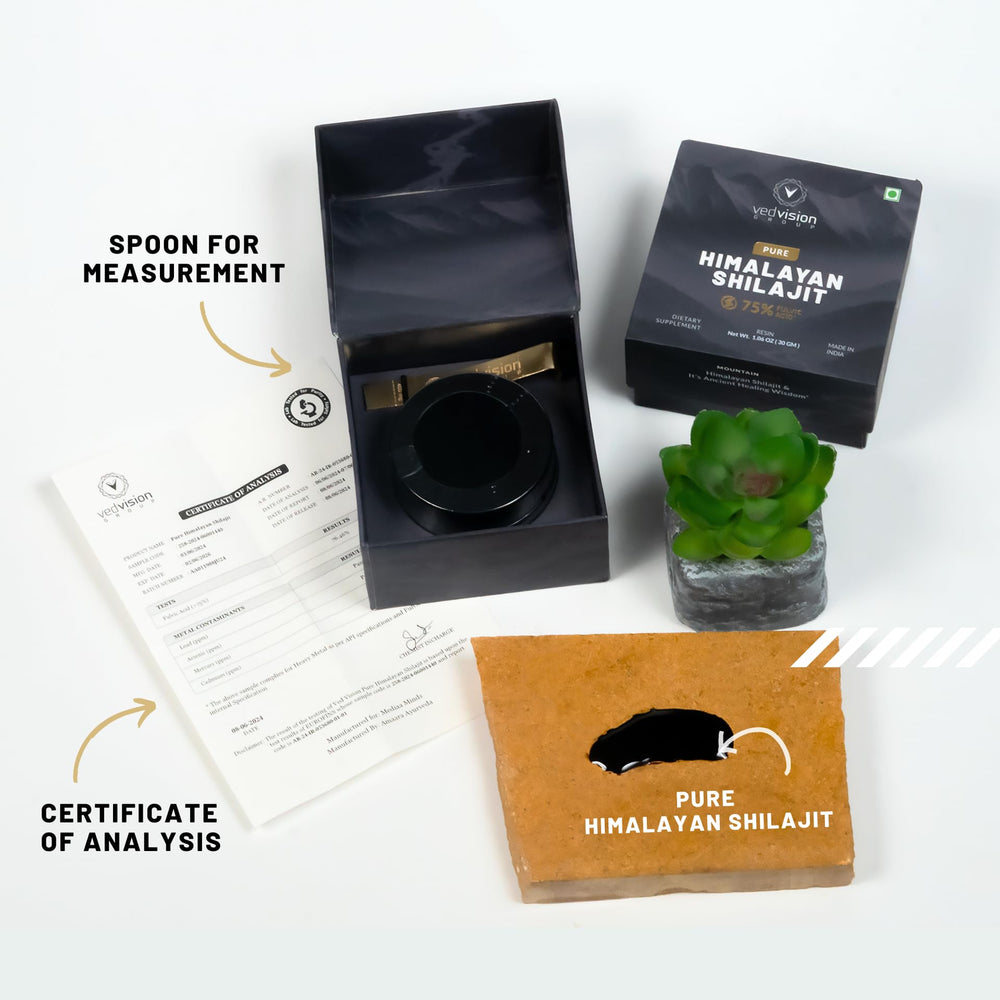 Lab-tested purity certificate for VedVision Shilajit Resin
