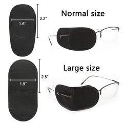 Large-size patches (2.5 x 1.9 inches) for glasses
