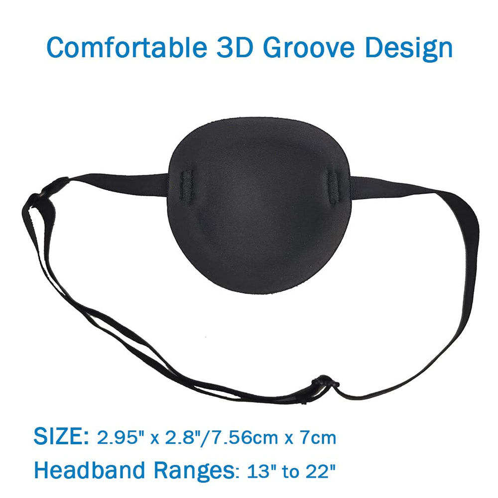 Women's style eye patch colors including black pink and leopard