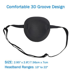 Women's style eye patch colors including black pink and leopard