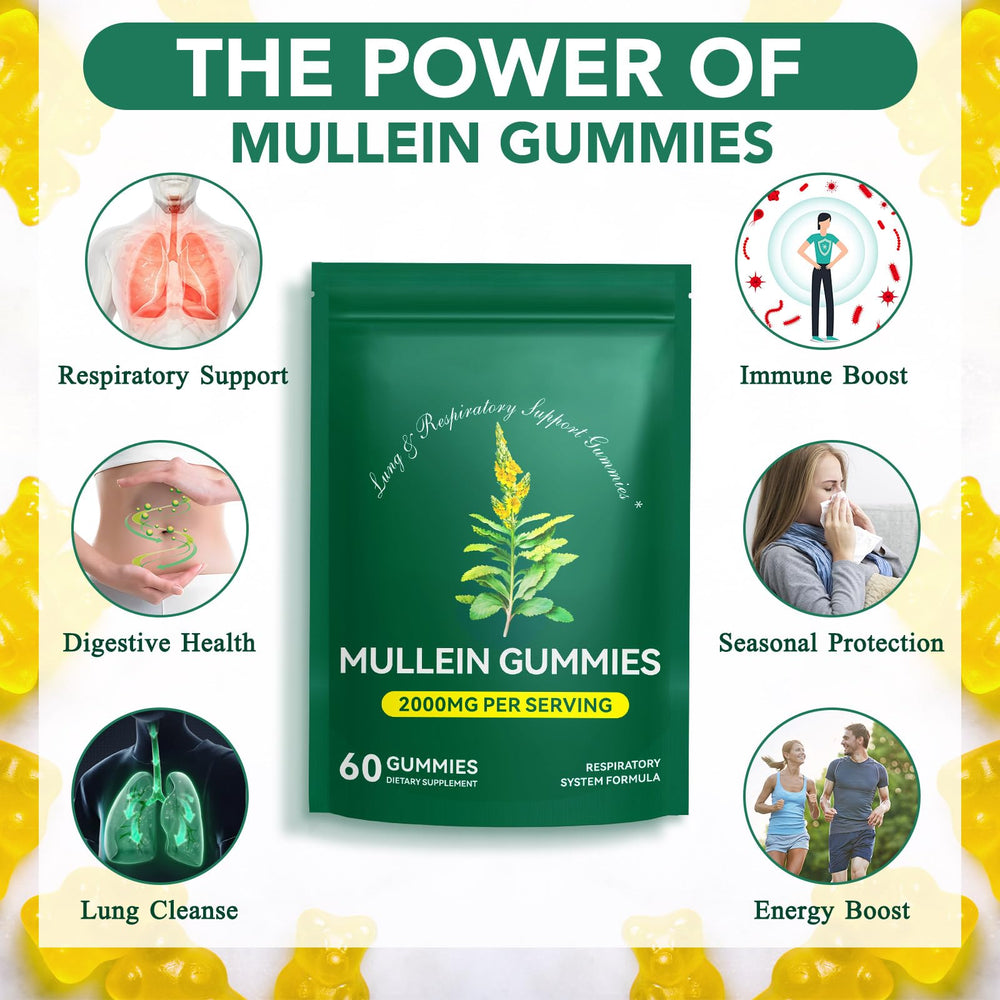 Vegan mullein gummies – 120 gummies in two-pack set