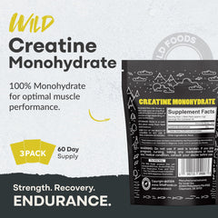 Vegan, allergen-free creatine monohydrate powder