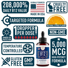 Label close-up showing methylcobalamin and citrus flavor
