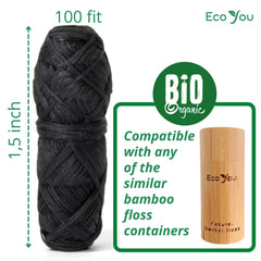 Biodegradable vegan bamboo dental floss