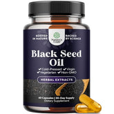 Vegan black seed oil capsules bottle