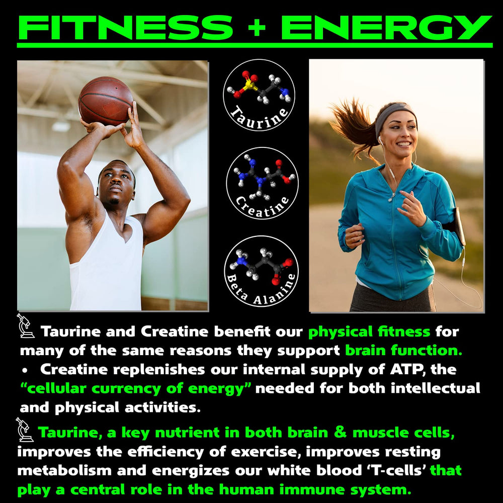 Athlete performing a workout with brain-boost icon overlay