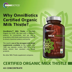 Vegan capsules of OmniBiotics Milk Thistle supplement