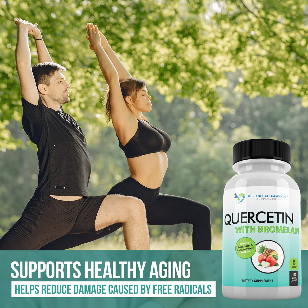 Vegan-friendly Quercetin with Bromelain capsules