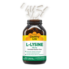 Certified vegan by AVA and gluten-free by GFCO for L-Lysine 500mg with B-6