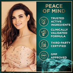 Lifestyle image depicting healthy skin and glossy hair