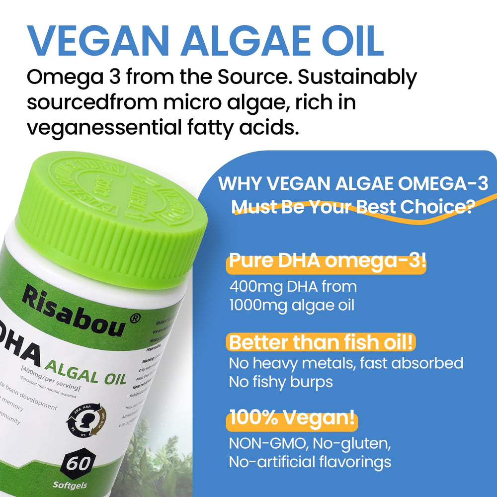 Illustration showing brain and memory support from vegan DHA softgels