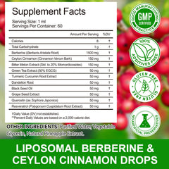 Vegan, gluten-free berberine drops label