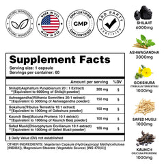 Product label indicating vegan and gluten-free capsules