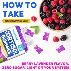 Gluten-free, dairy-free cortisol gummies for women's wellness