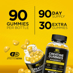 Vegan and gluten-free creatine gummies label