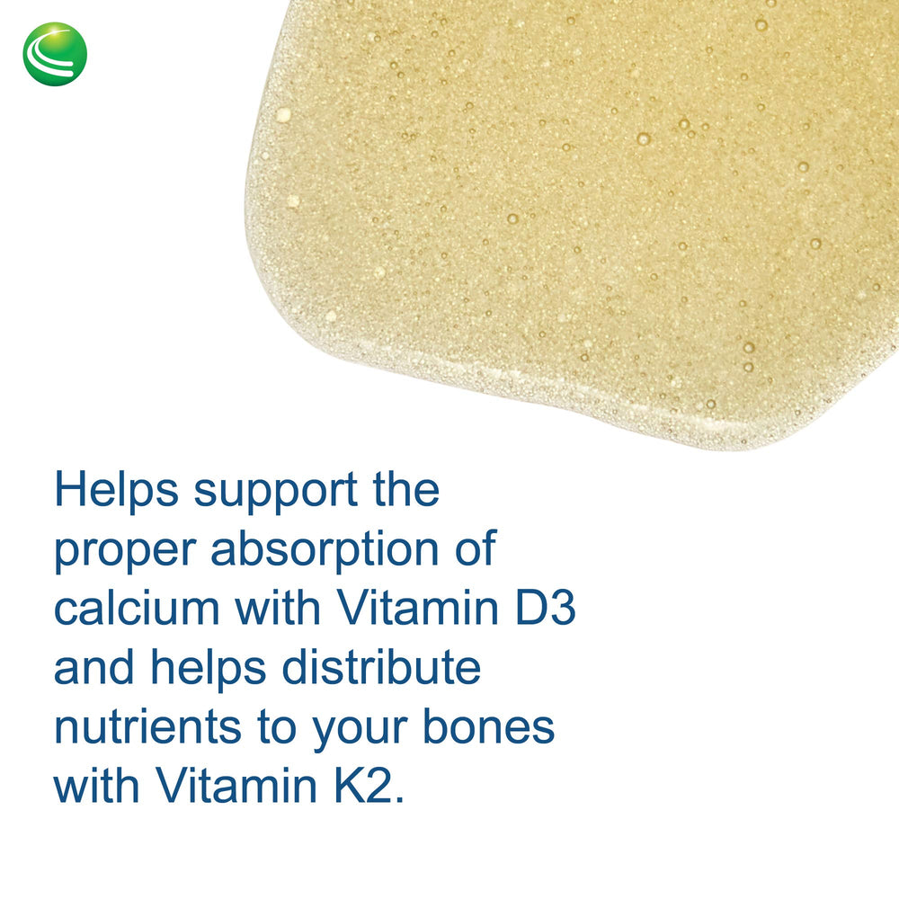 Vegan and gluten-free D3/K2 liquid supplement