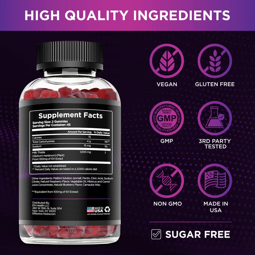 Vegan and Gluten-Free Milk Thistle Gummies
