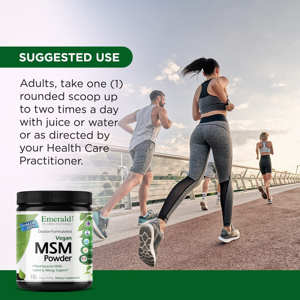 Vegan and gluten-free MSM supplement