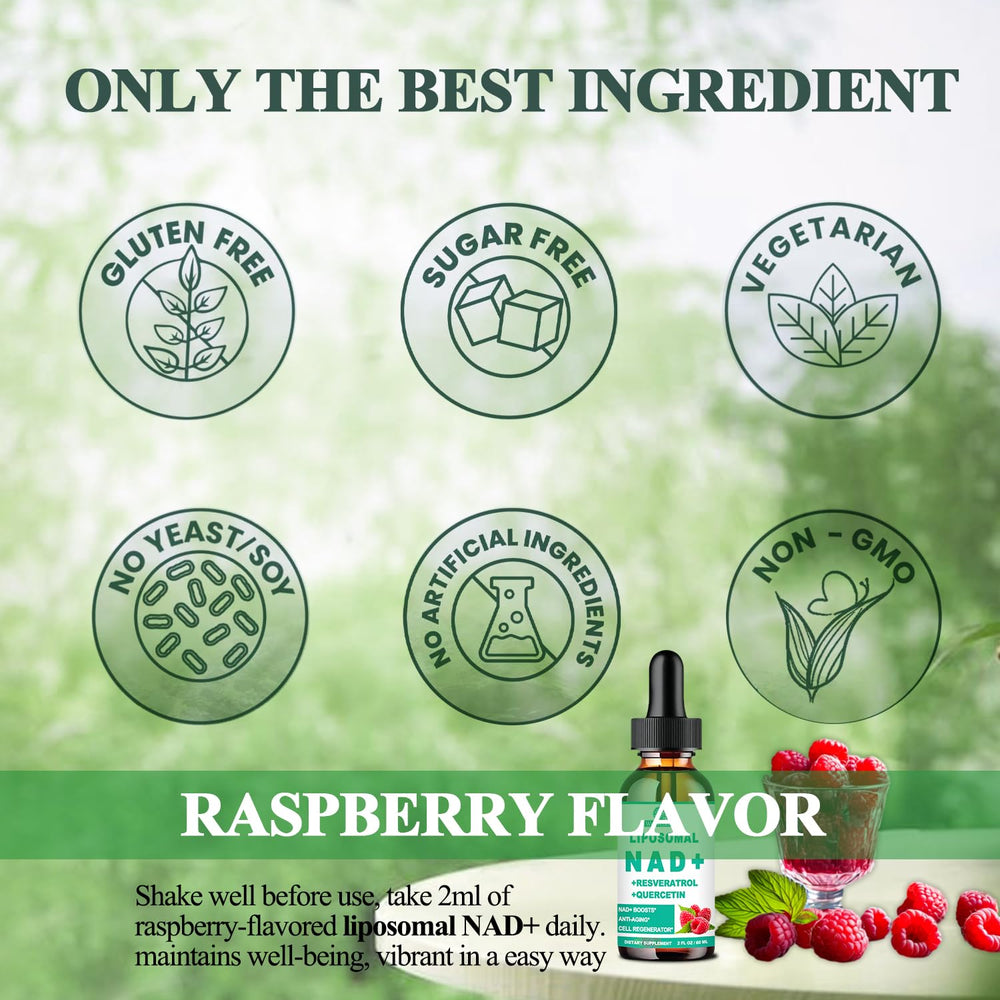 Vegan gluten-free NAD resveratrol supplement packaging