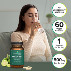 Vegan, gluten-free bergamot supplement label